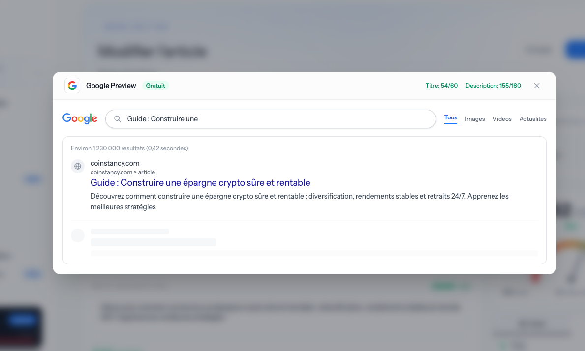 Google Preview - Live SERP preview